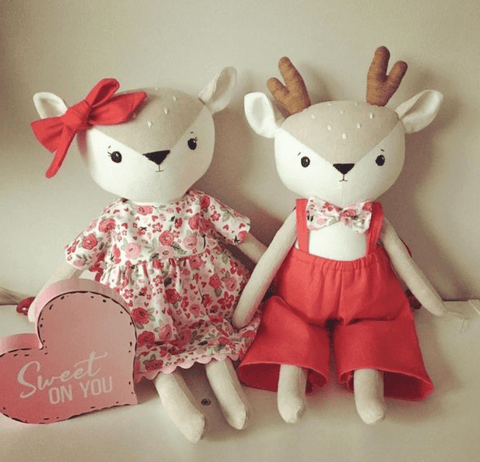 handmade dolls made with studio seren sewing patterns