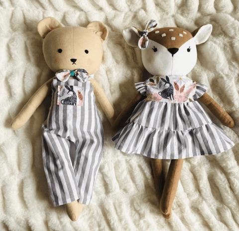 handmade dolls made with studio seren sewing patterns