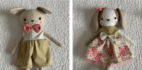 handmade dolls made with studio seren sewing pattern