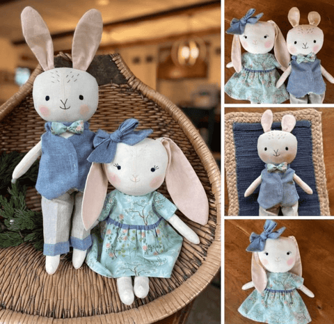 handmade dolls made with studio seren sewing pattern