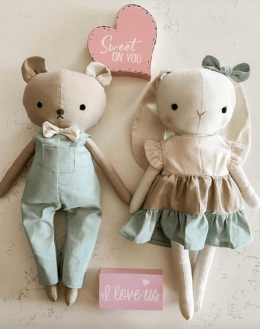 handmade dolls made with studio seren sewing pattern