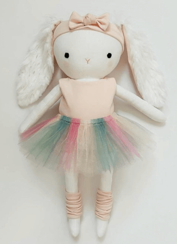 handmade bunny doll made with studio seren bunny sewing pattern