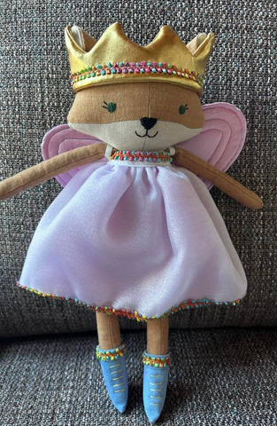 handmade fox fairy doll made with studio seren sewing patterns