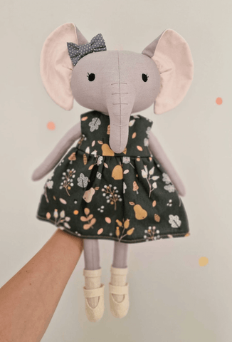 handmade elephant dolls made with studio seren elephant sewing pattern