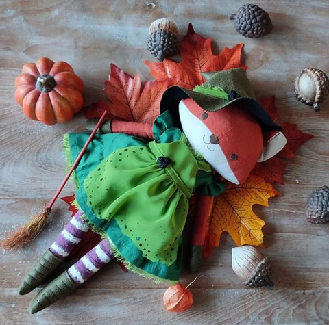 Halloween dolls made with Studio Seren sewing patterns