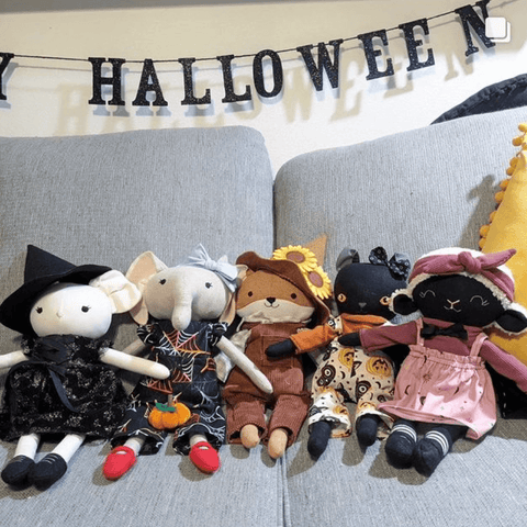 Halloween dolls made with Studio Seren sewing patterns