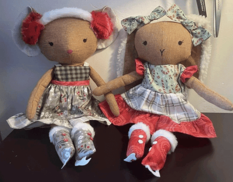 handmade dolls made with studio seren sewing patterns