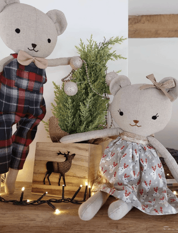 handmade bear dolls made with bear sewing pattern