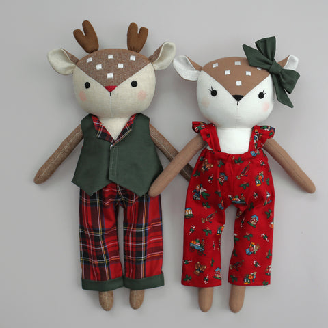 christmas reindeer dolls made by studio seren