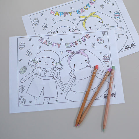 studio seren easter colouring sheet