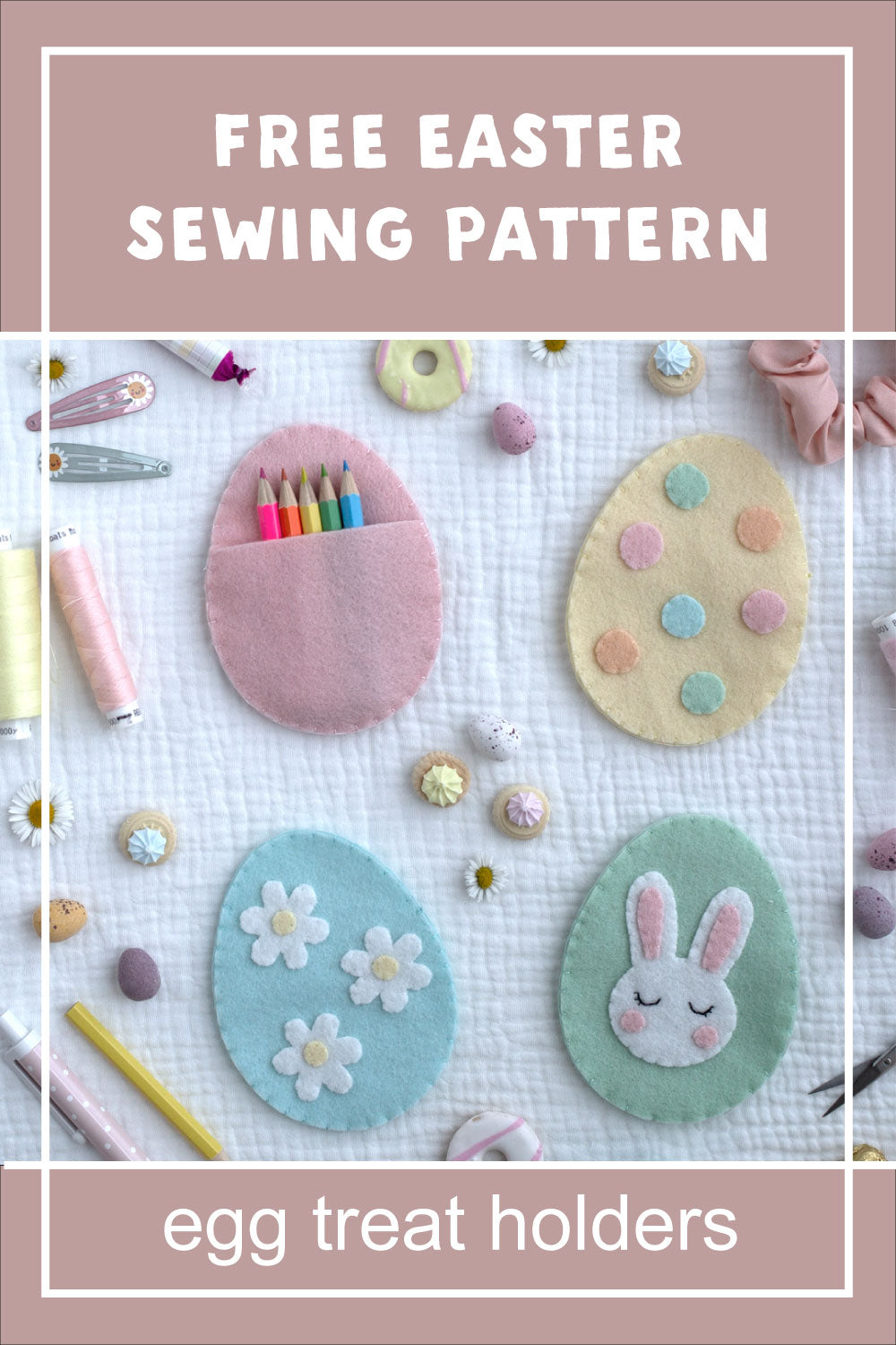 free felt easter egg sewing pattern