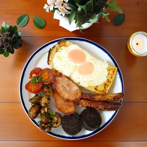 Gourmet Ulster Fry box with fry on the plate.