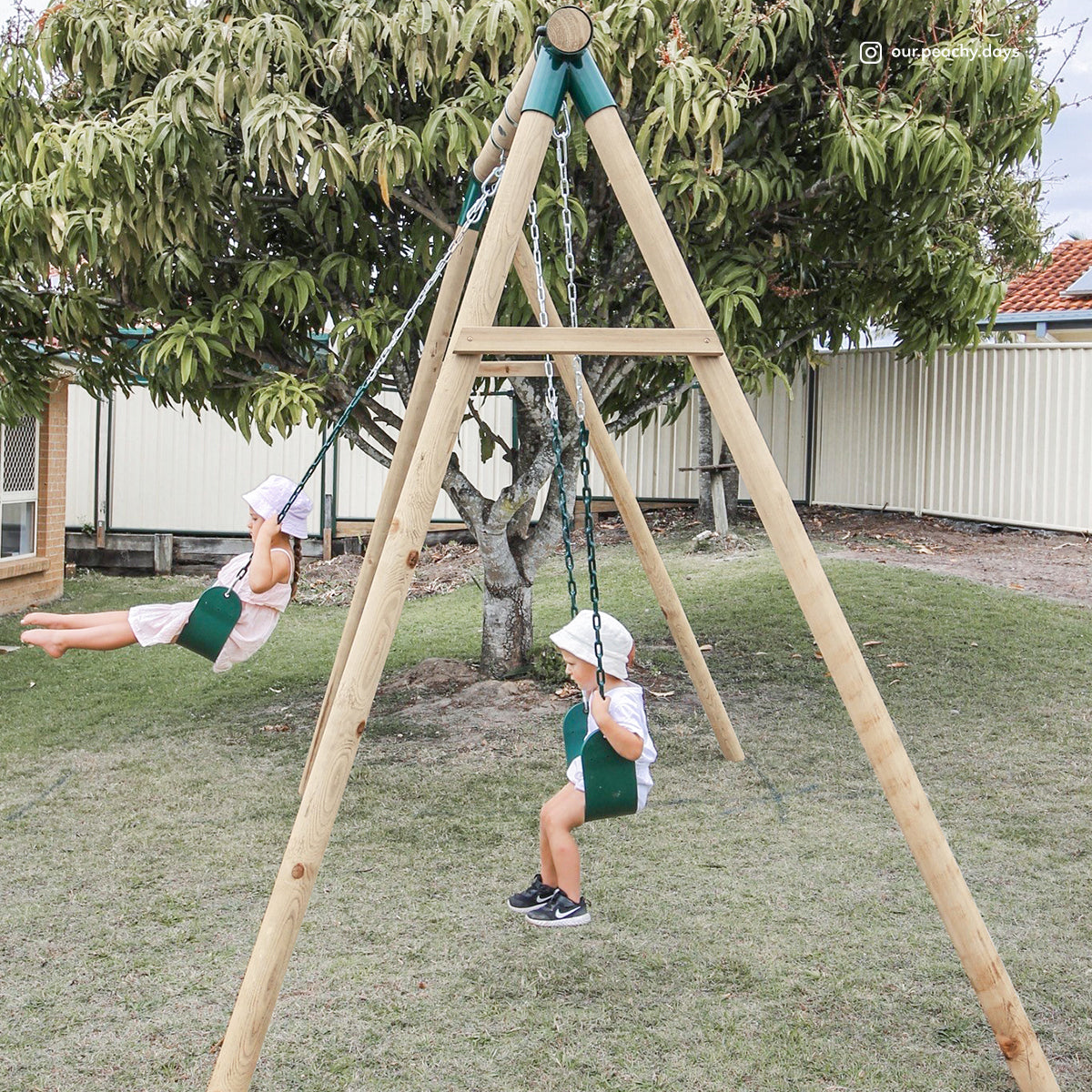 Lifespan Kids Amber 3 Double Belt Swing Set - Image 2