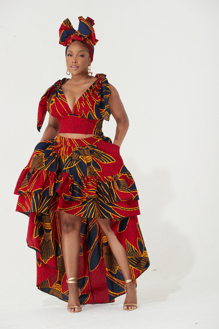 Image of African Print Josy Maxi Skirt