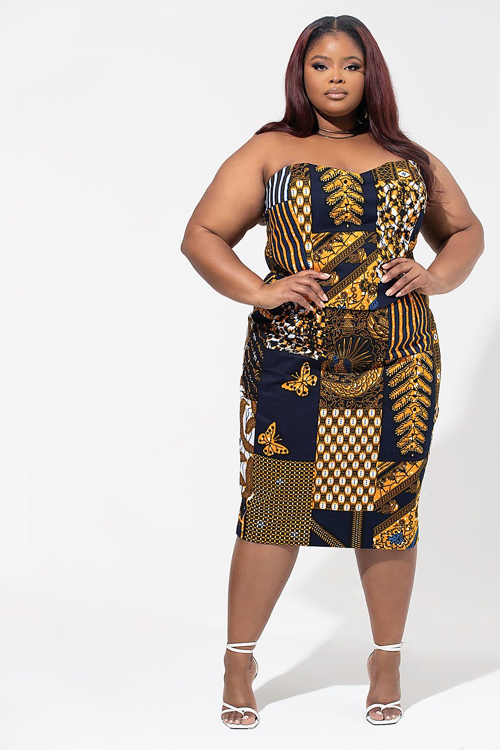 Image of African Print Ekene Midi Skirt