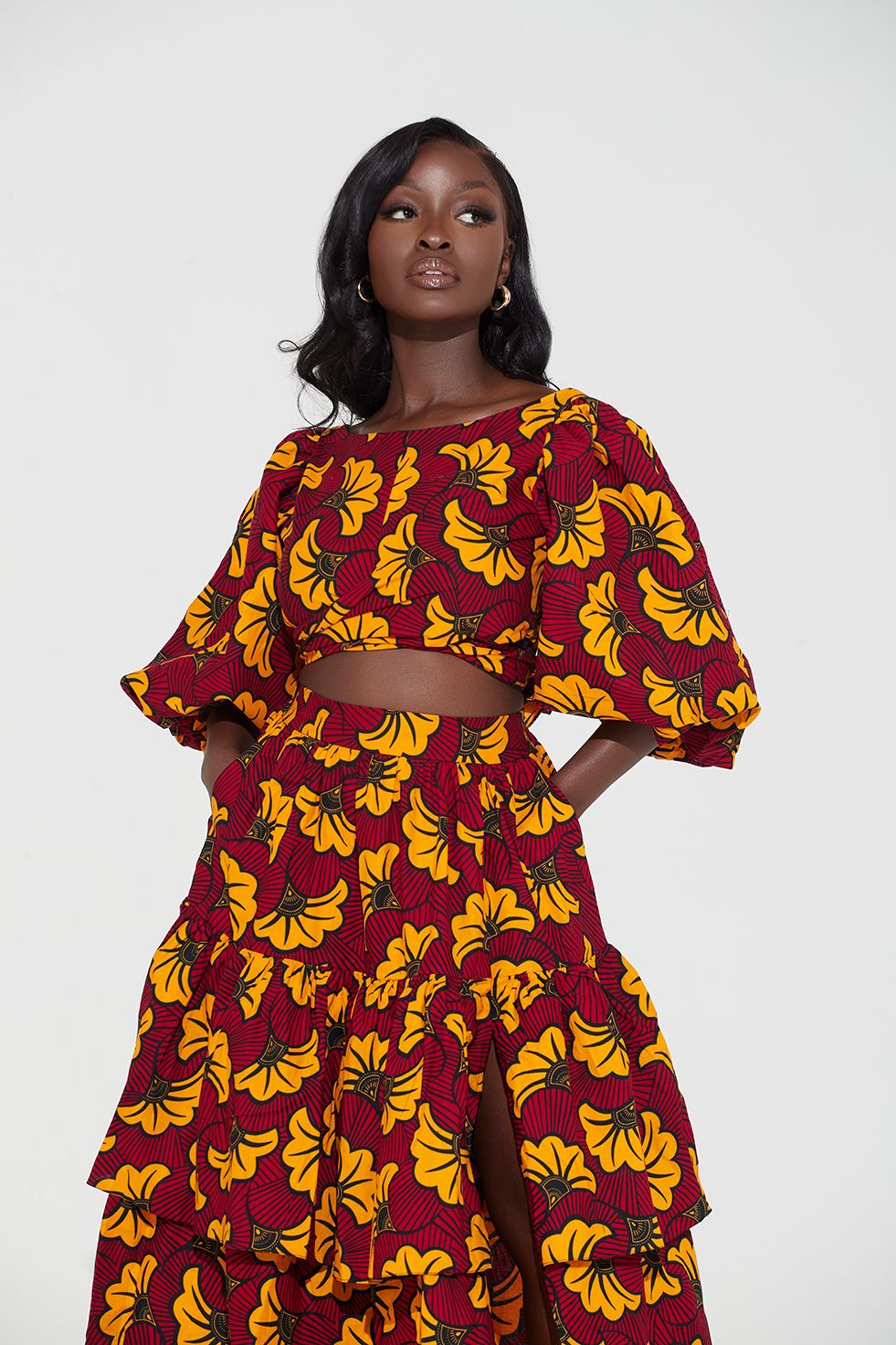 Image of African Print Afiyah Crop Top