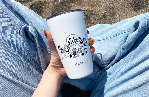 アエラブルー×ミアー×寺崎文トリプルコラボレーションのタンブラー12oz