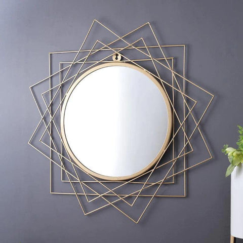 Squared Up Metallic Mirror