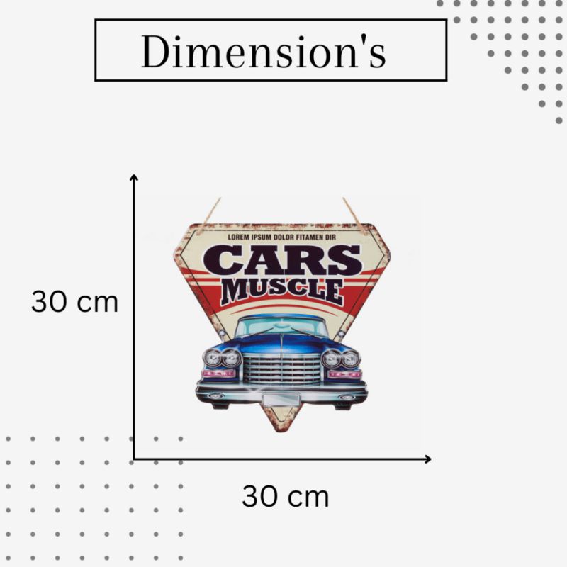 Buy Cars Muscles Metal Wall Accent Wall Accents from Vaaree
