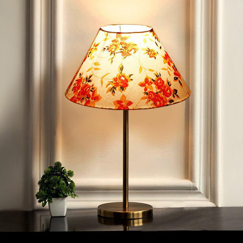 Buy Garden Lights Cotton & Metal Table Lamp (Empire)- Orange Table Lamp from Vaaree