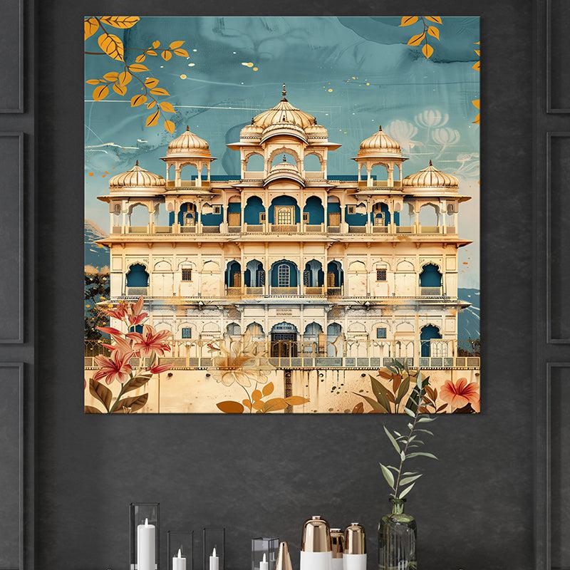 Buy Indian Haveli Wall Painting Wall Art & Paintings from Vaaree