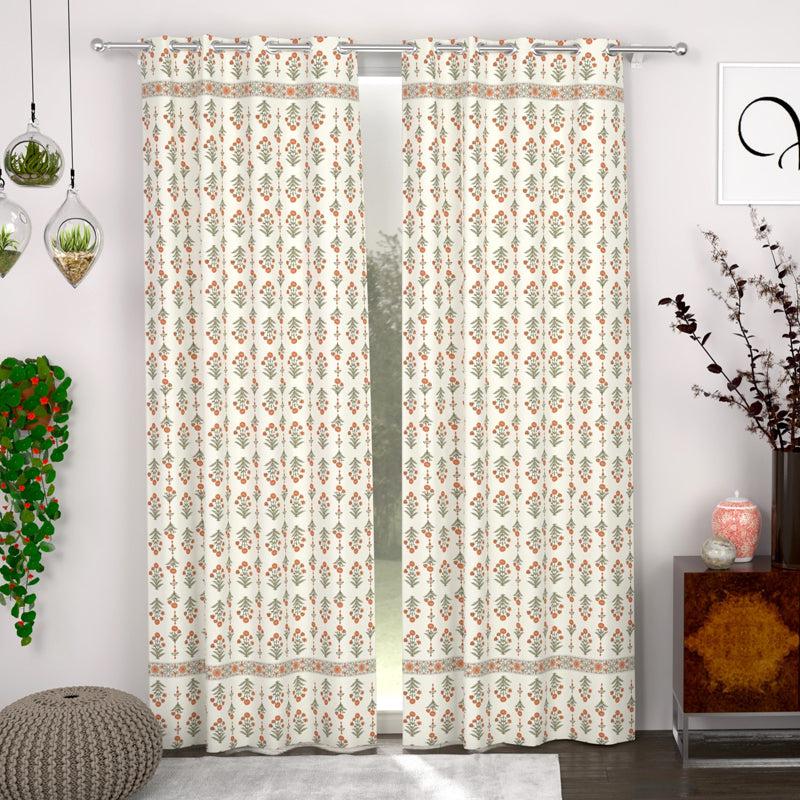 

Quinn Printed Curtain - Set Of Two, White