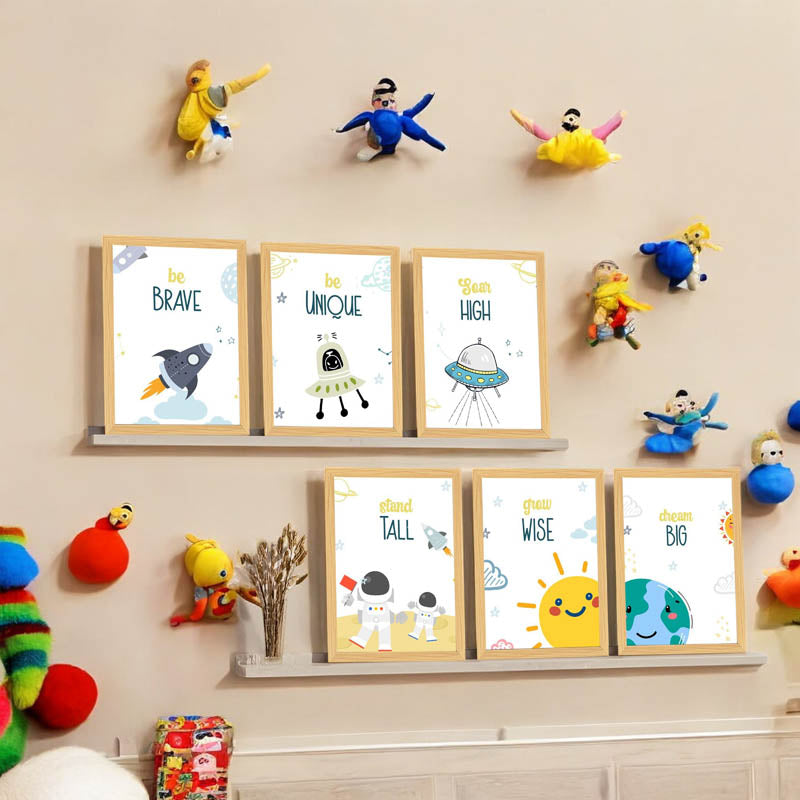 Buy Space Saga Kids Wall Art - Set Of Six Wall Art & Paintings from Vaaree