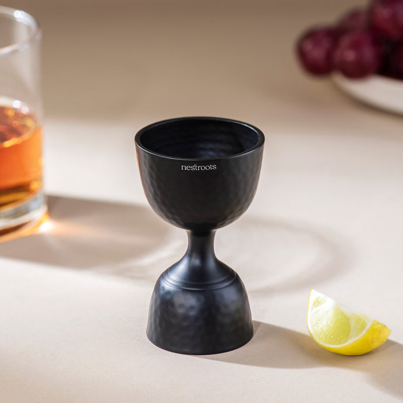 Buy The Noir Textured Stainless Steel Jigger - 25 ML/50 ML Barware Tools & Sets from Vaaree