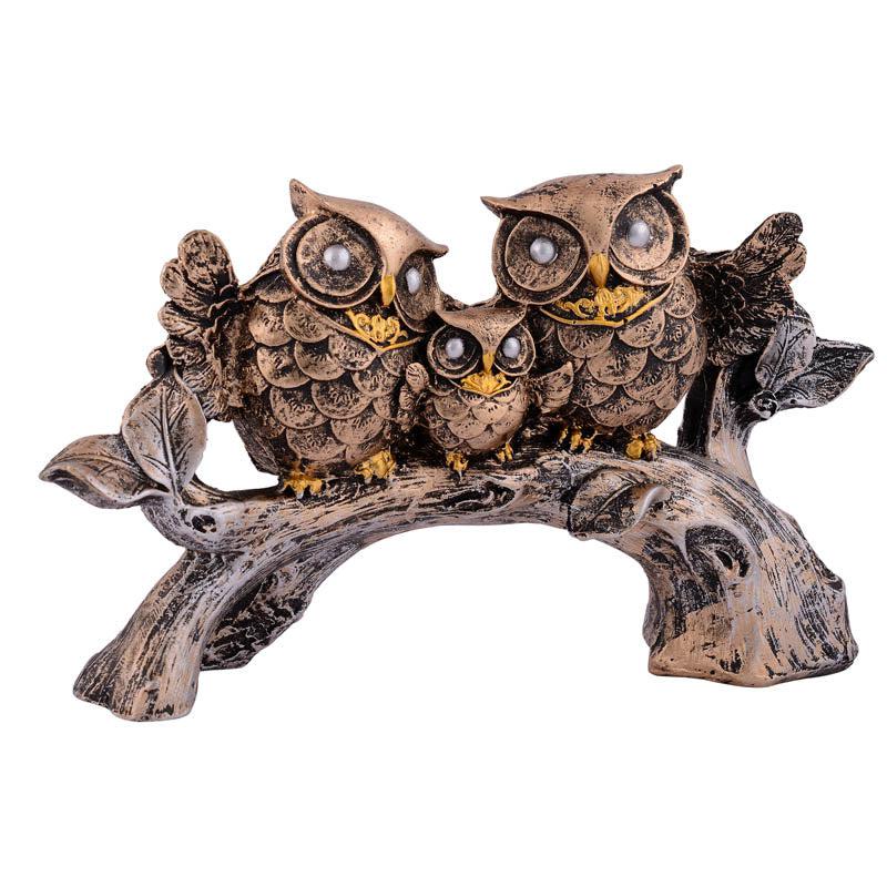 Buy Hoot & Co. Painted Polyresin Show Piece - Copper Showpieces from Vaaree