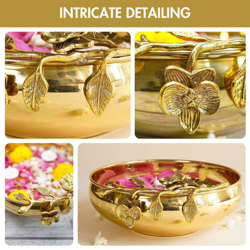 Buy Orchid Bloom Urli - Gold Urli from Vaaree