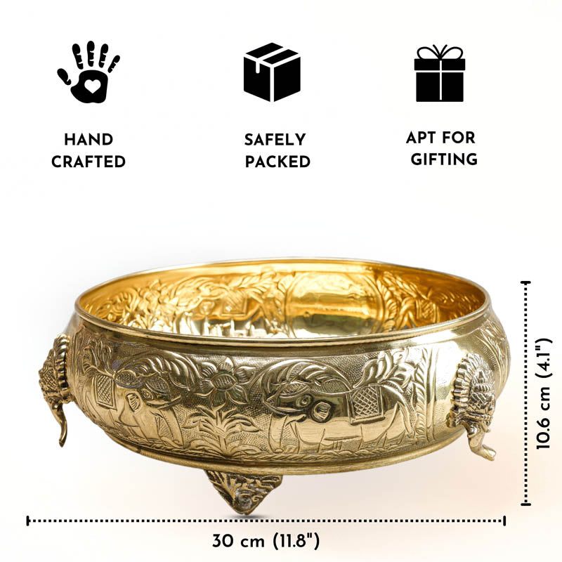 Buy Gaja Ethnic Carved Urli - Gold Urli from Vaaree