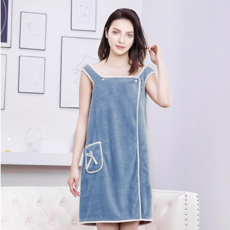 Velvessa Microfiber Bath Wrap - Blue - 1