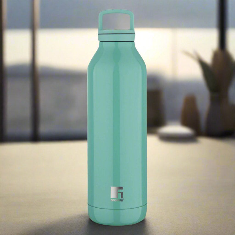 Buy Bergner Walking Daisy Droplet Thermosteel Hot And Cold Flask (Green) - 750 ML Flask from Vaaree