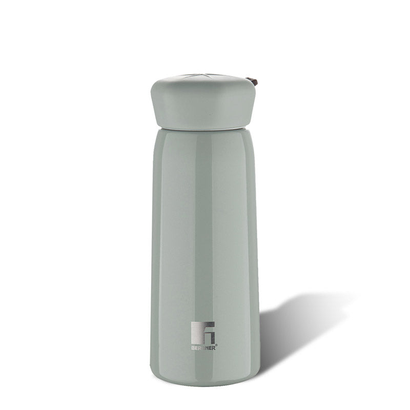 Buy Bergner Walking Lily Luxe Thermosteel Hot and Cold Flask (Grey) - 400 ML Flask from Vaaree