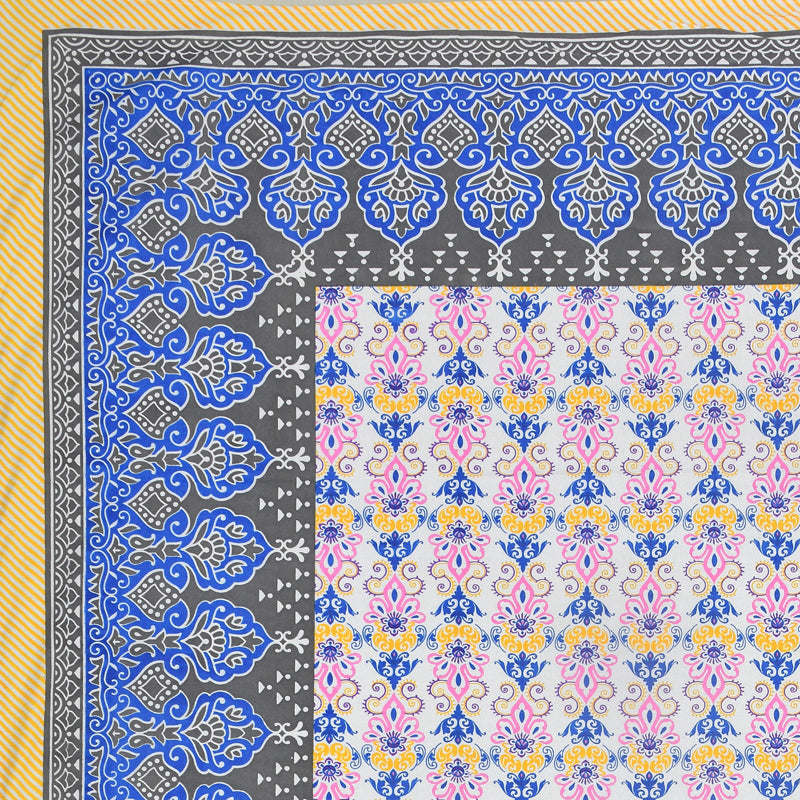 Rajni Cotton Bedsheet (Blue) - 180 TC - 6