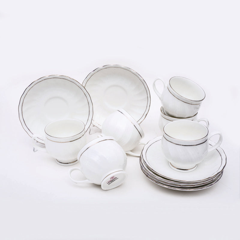 

Wynter Cup & Saucer (150 ML) - Twelve Piece Set, White