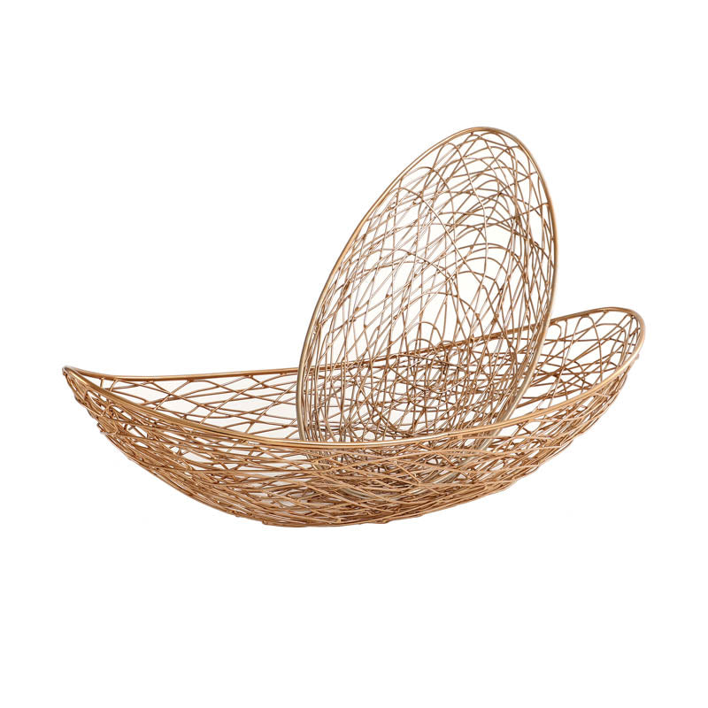 Buy Luciana Fruit Basket (Copper) - Set Of Two Fruit Basket from Vaaree