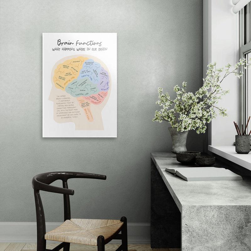 

Brain Functions Wall Poster, Multicolor