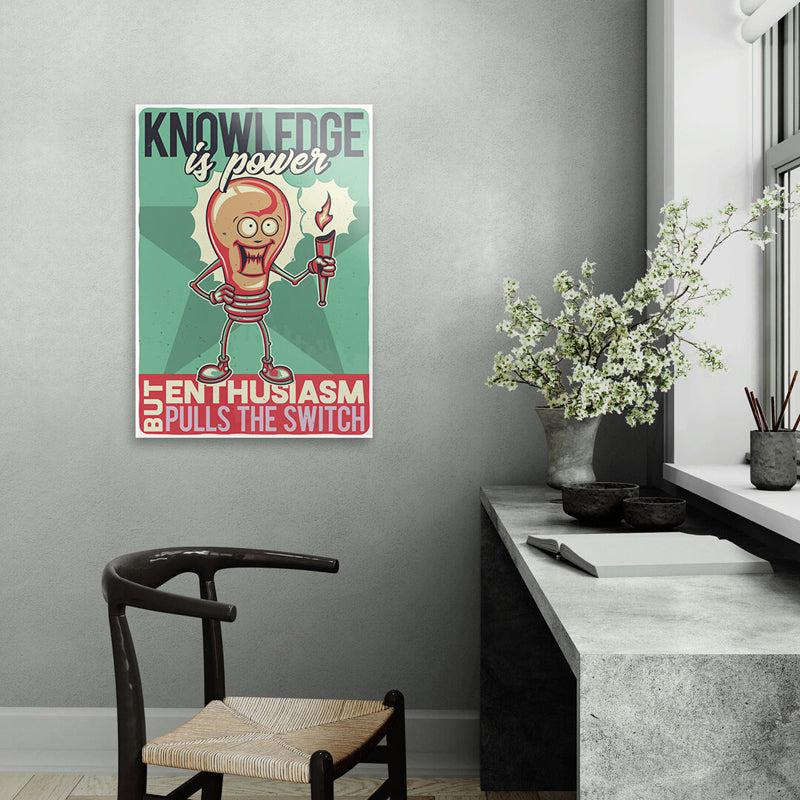 

Knowledge & Enthusiasm Wall Poster, Green