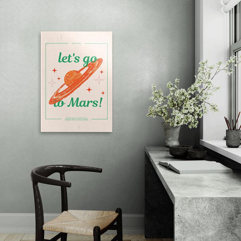 

Mars Wall Poster, Orange;beige