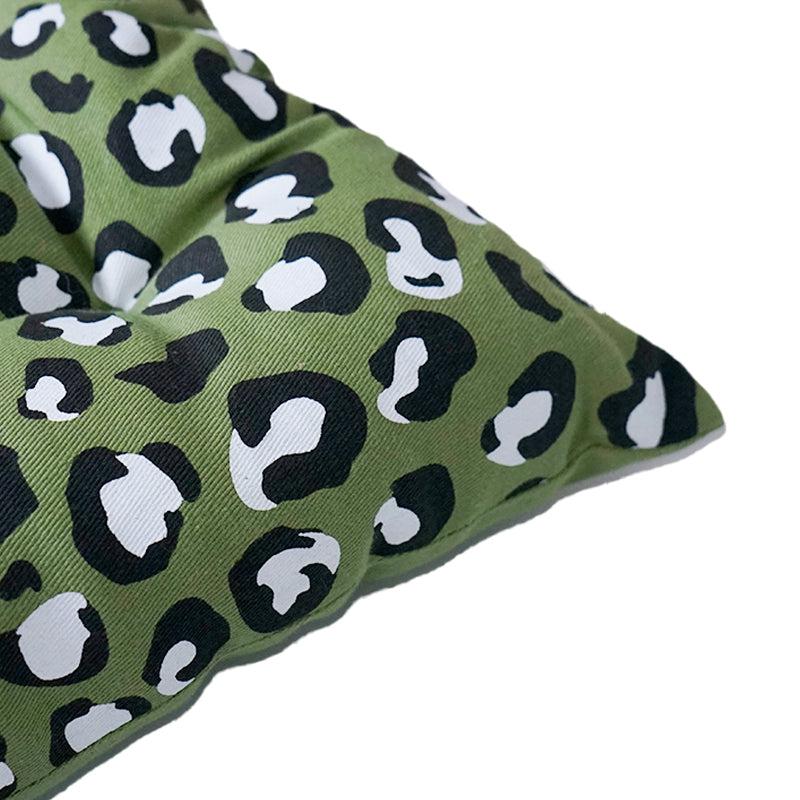 Buy Arda Leopard Print Chair Pad (Green) - Set Of Three Chair Pad from Vaaree