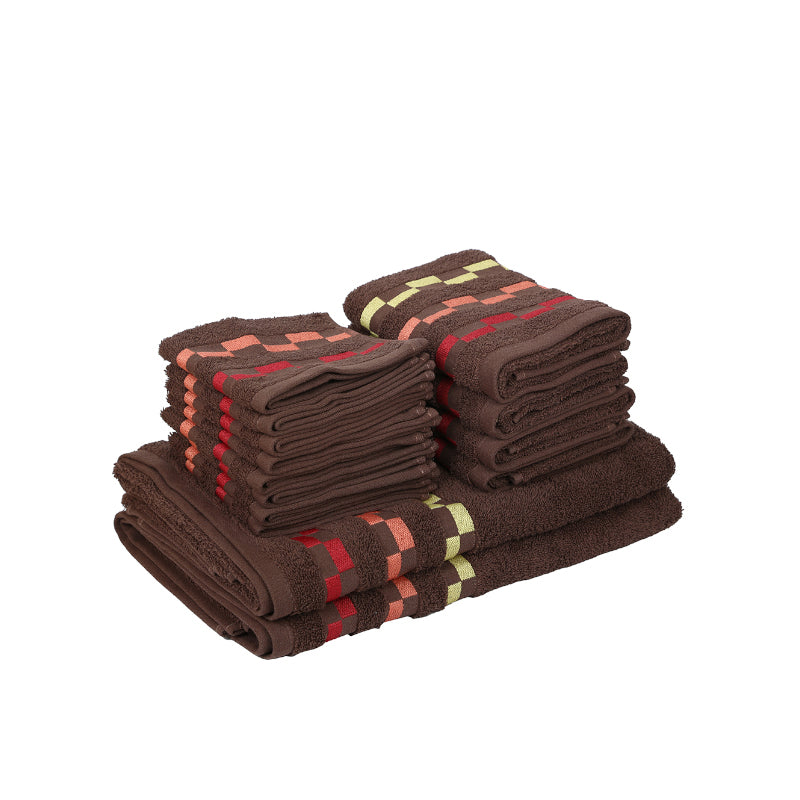 Buy Delpha Towel Combo (Brown) - Set Of Fourteen Towel Sets from Vaaree