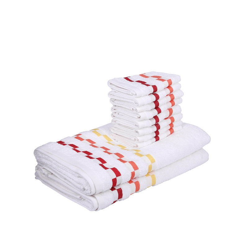 Buy Delpha Towel Combo (White) - Set Of Ten Towel Sets from Vaaree