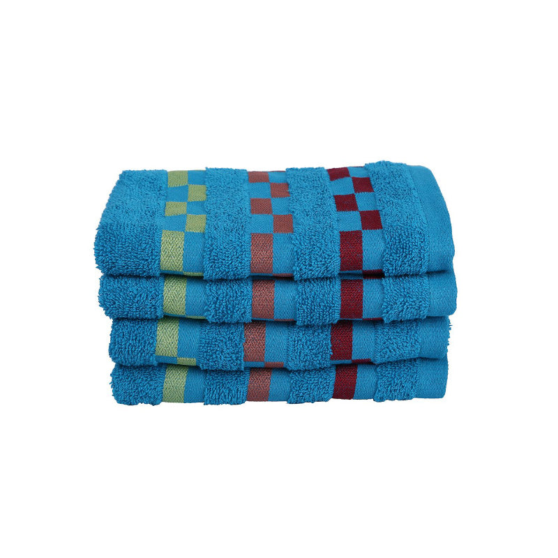 Buy Delpha Hand Towel (Light Blue) - Set Of Four Hand & Face Towels from Vaaree