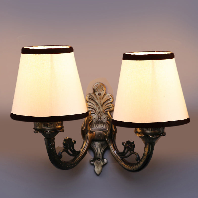 Buy Vintage Conical Duo Wall Lamp - White & Black Wall Lamp from Vaaree