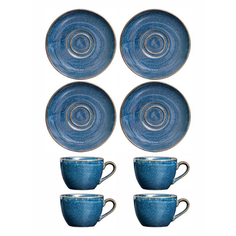 Buy Hrito Blue Stoneware Mug (200 ML) - Set Of Eight Tea Set & Tea Pots from Vaaree