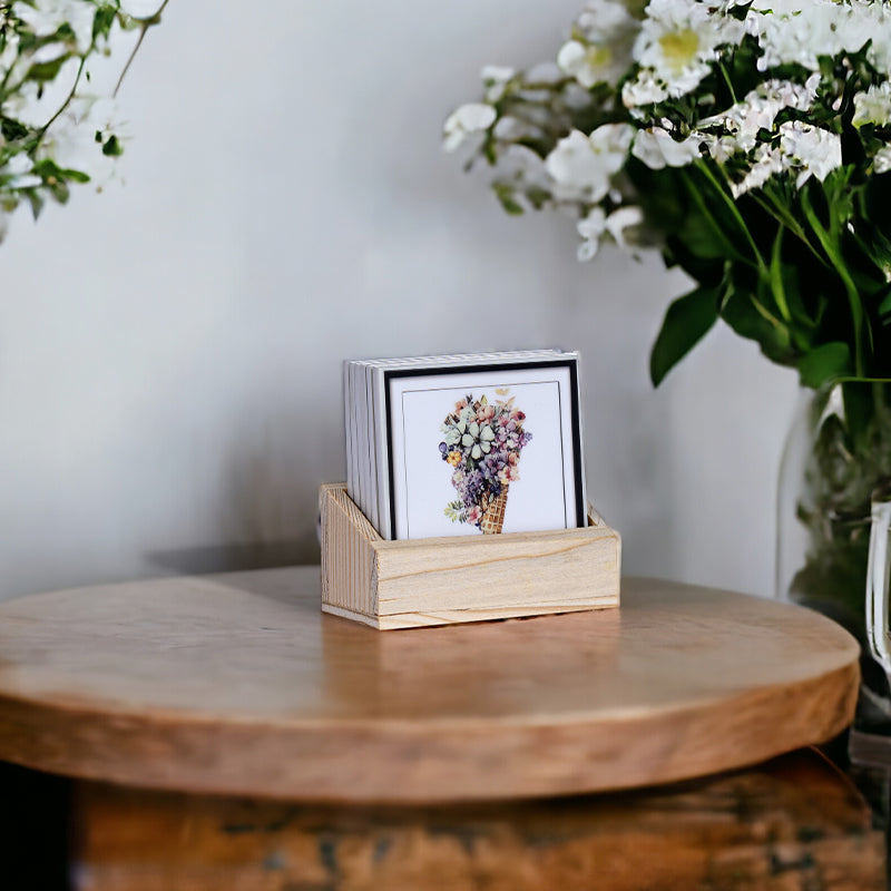 

Love Bouquet Coaster - Set Of Six, Multicolor
