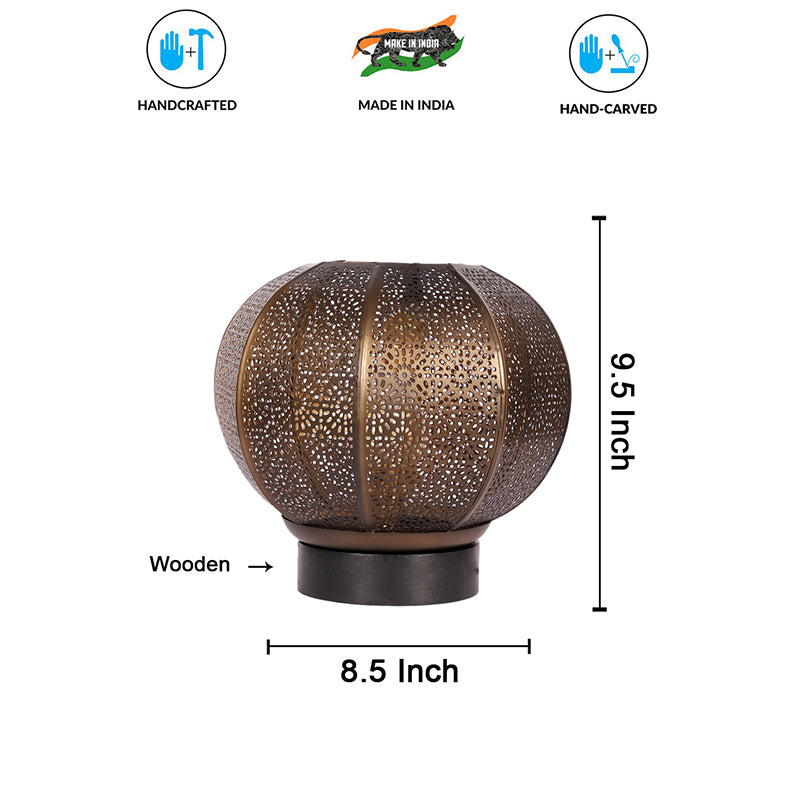 Buy Jwaala Round Etched Table Lamp Table Lamp from Vaaree