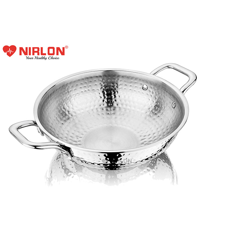 Buy Nirlon Kadhai With Lid - 4200 ML/11 Inches Kadhai from Vaaree