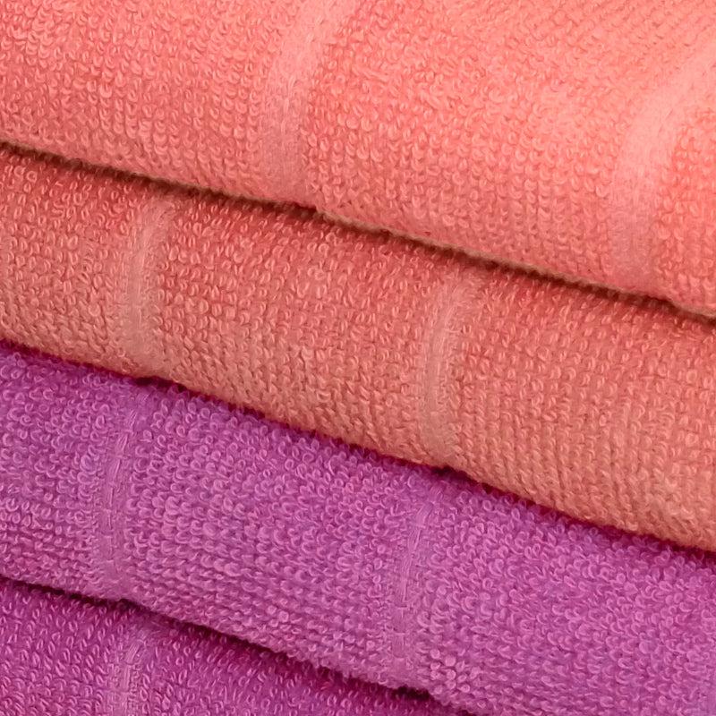 Buy Sarda Bath Towel (Peach & Purple) - Set Of Four Bath Towels from Vaaree